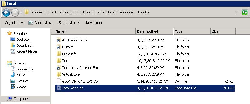 Delete System Tray icon cache