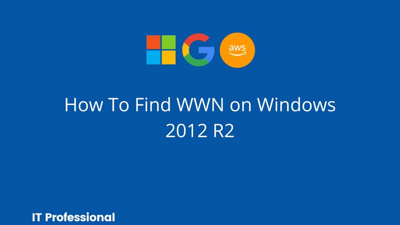 Find WWN on Windows 2012 R2