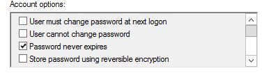 Password Never Expires