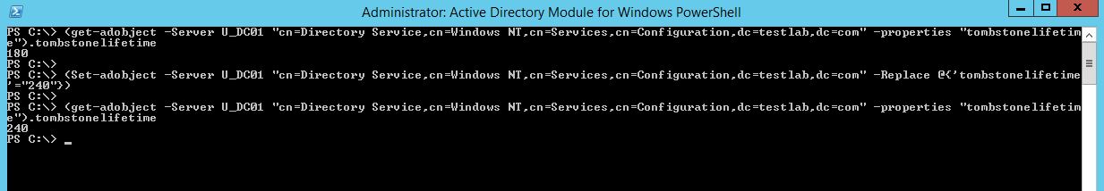 Change tombstone lifetime value
