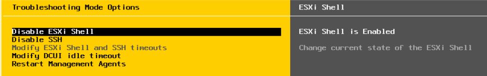 Enable ESXi Shell