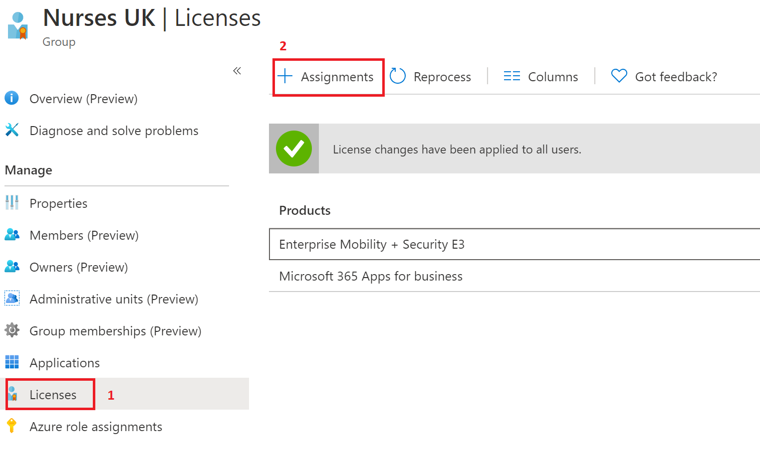 Change Group License