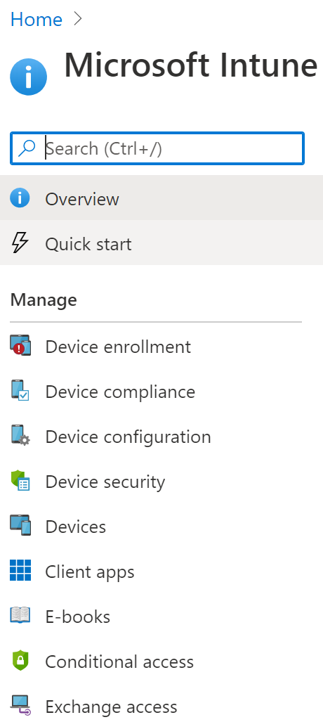 Intune Device configuration
