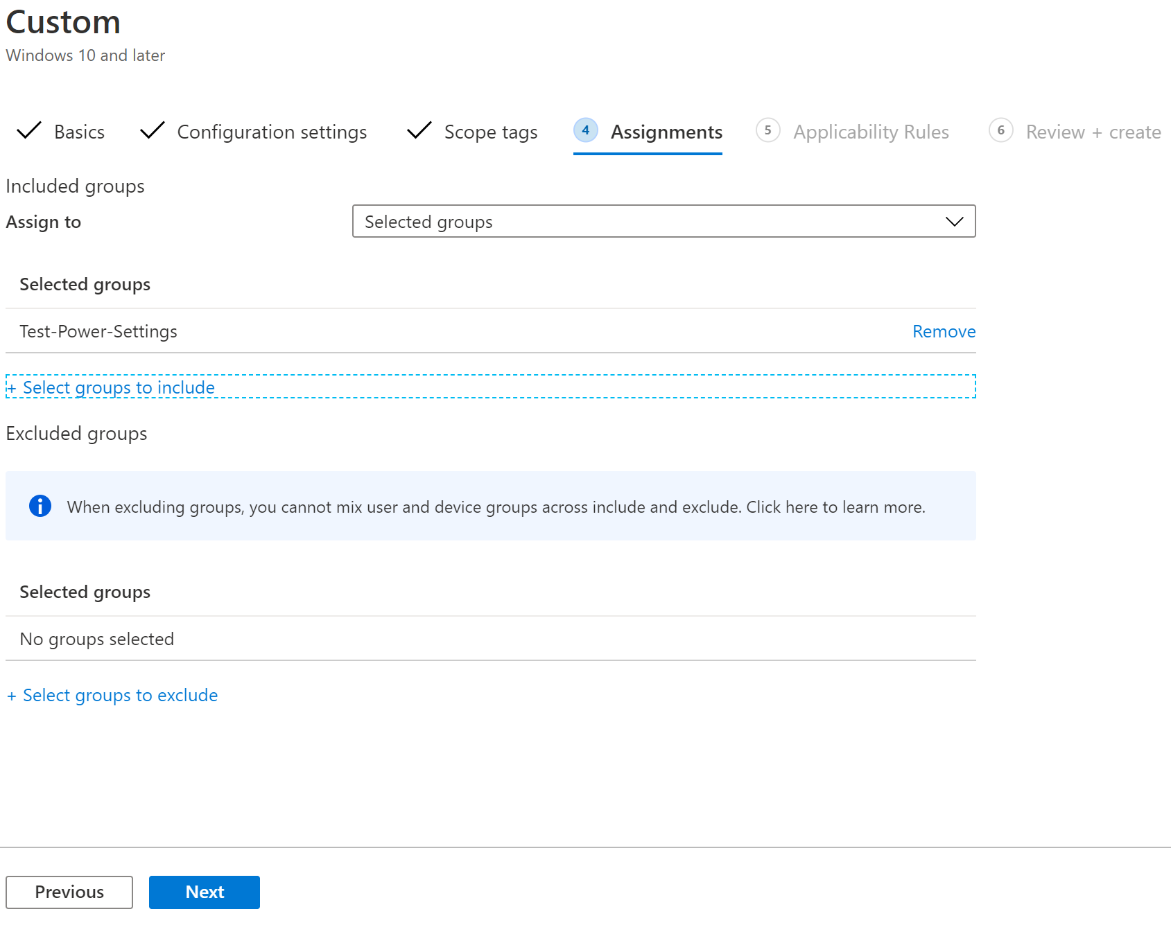 Intune Power Profile