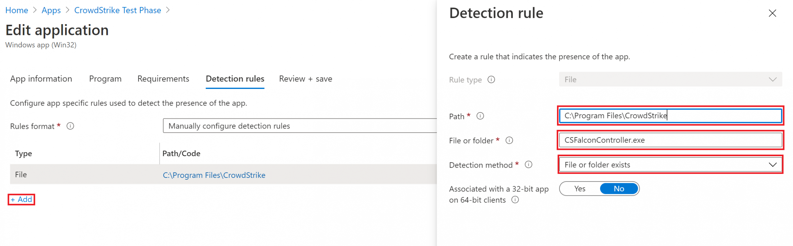 Intune Detection Rule