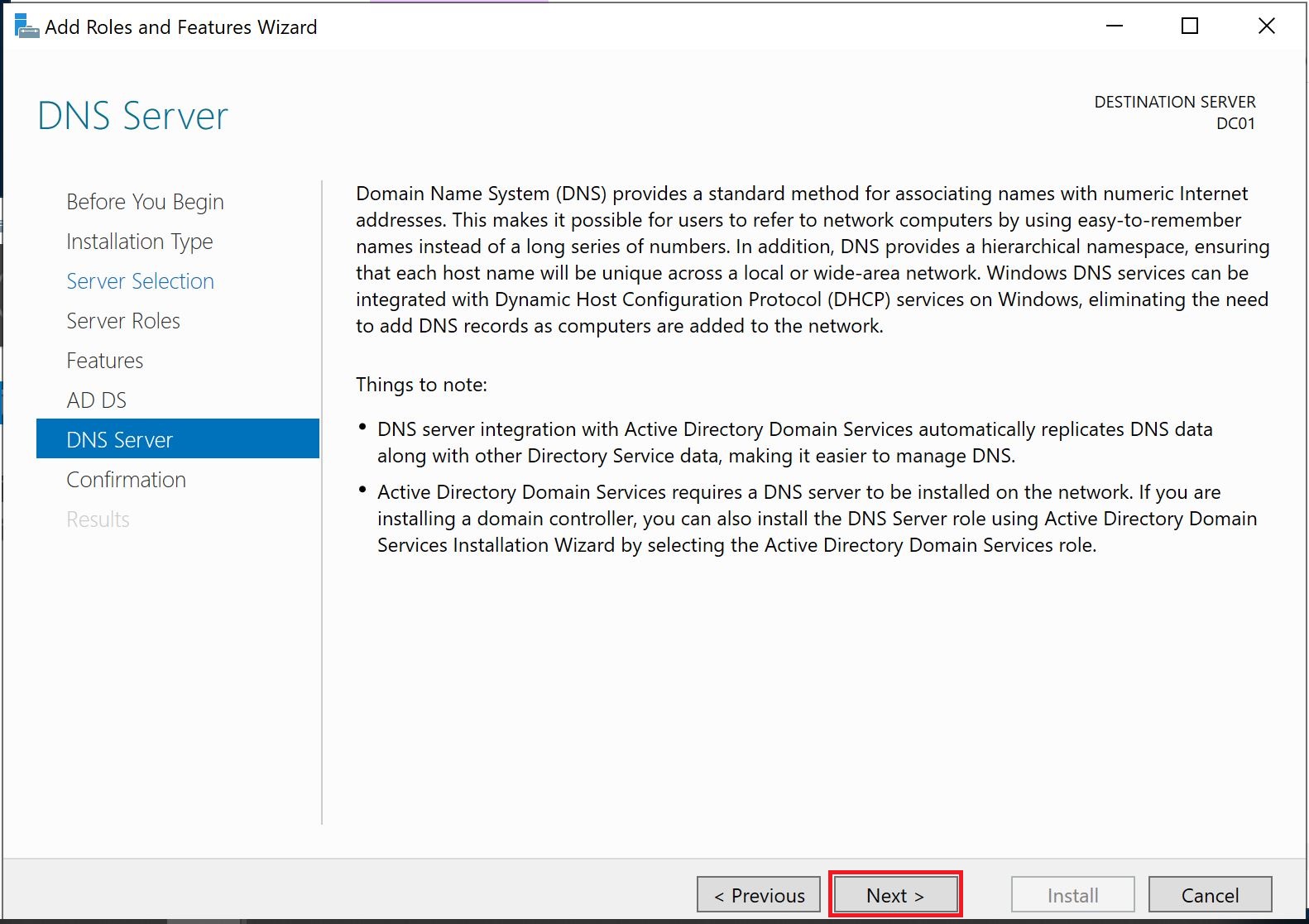 DNS Server Installation