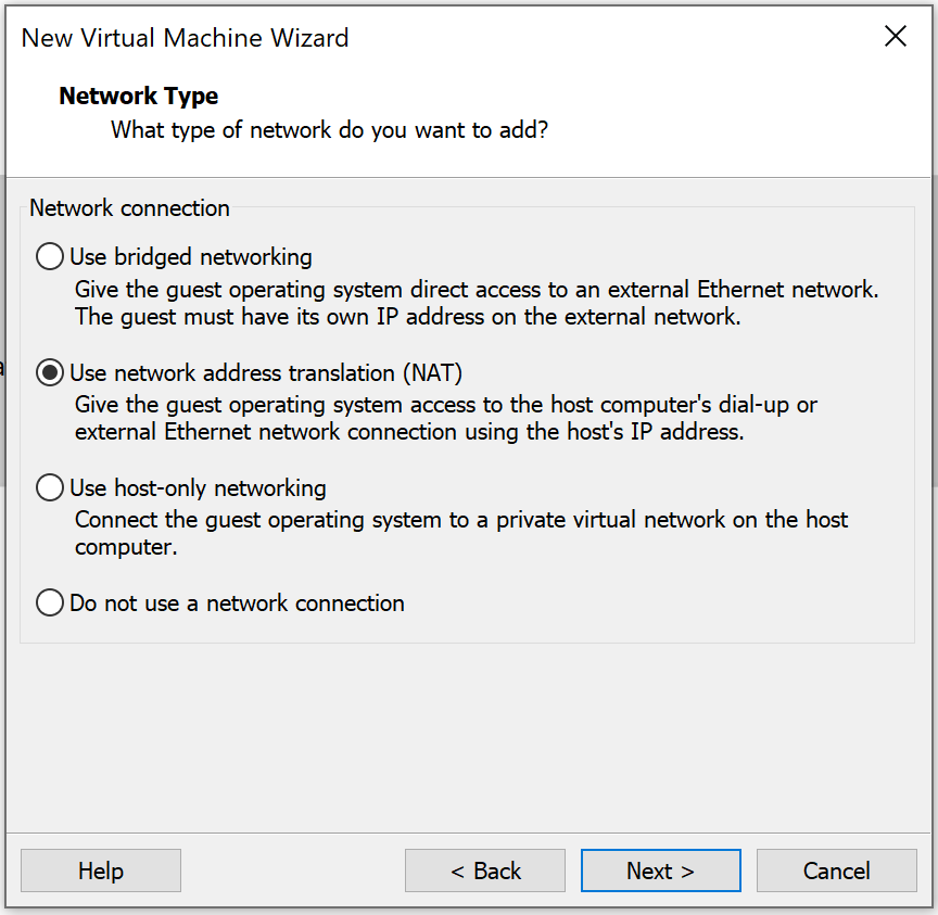 VM Network Type