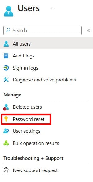Self Service Password Reset