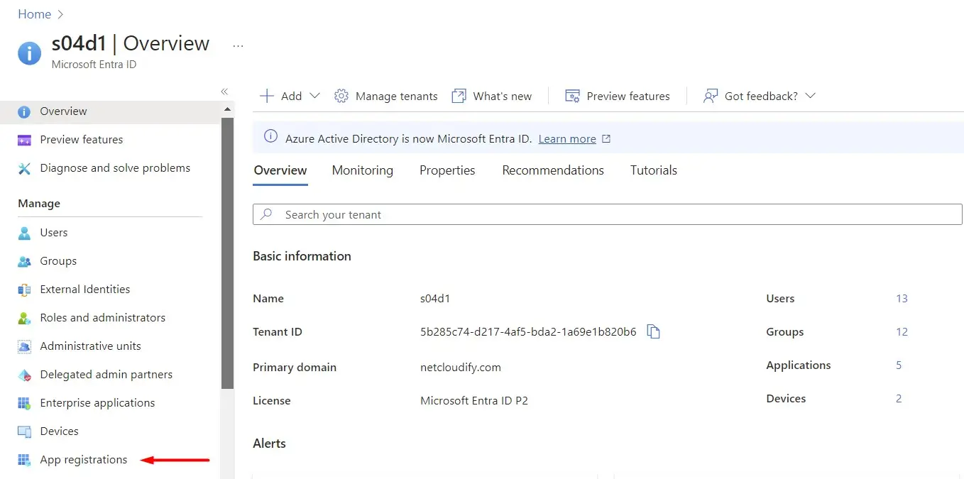App Registrations Entra ID