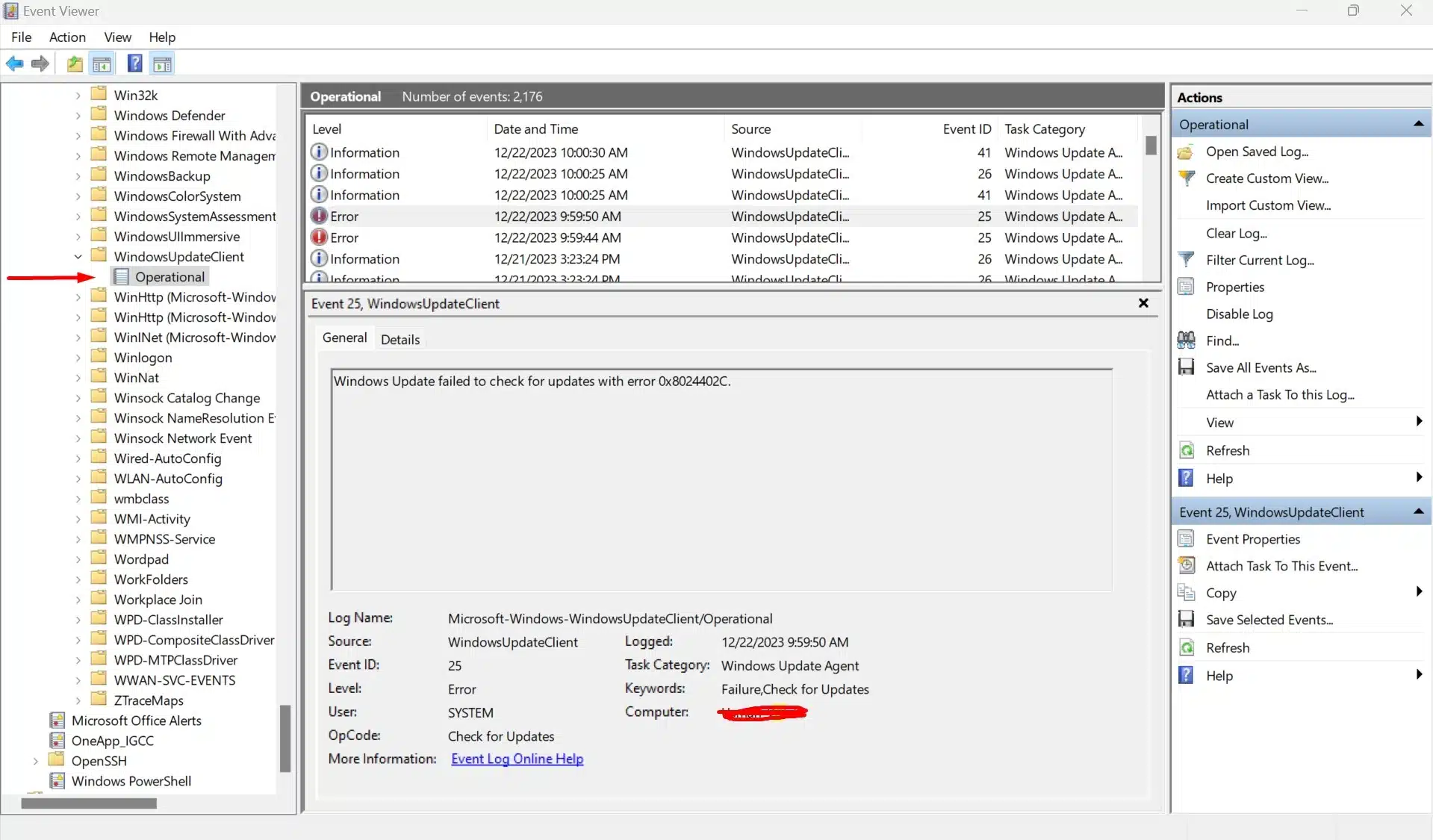 Windows-Update-Logs-Event-Viewer