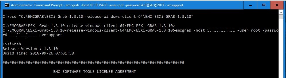 EMC Grab ESXI Host