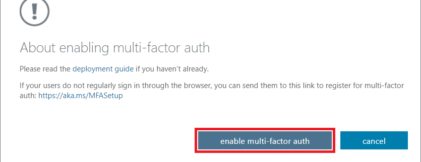 enable multi-factor auth