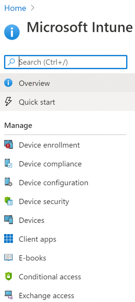 Intune Device configuration