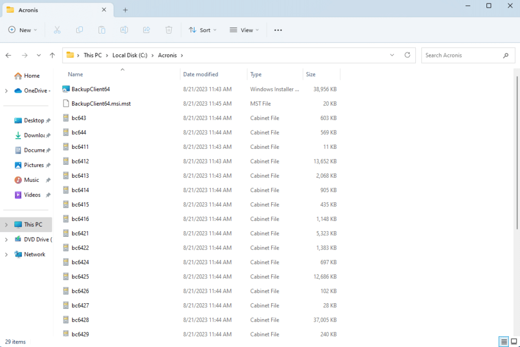Acronis Cyber Protect Unattended Installation