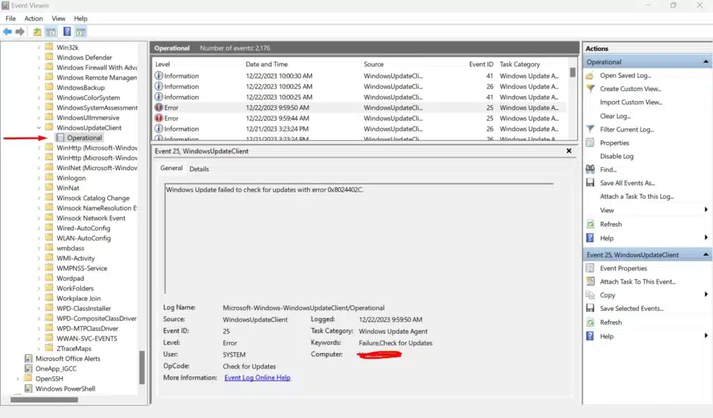 Windows-Update-Logs-Event-Viewer