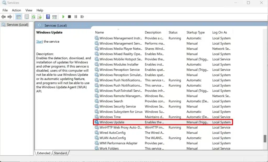 Windows Update Service